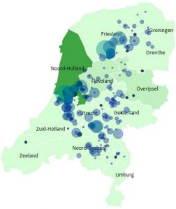 Werkgebied van onze producten in Nederland